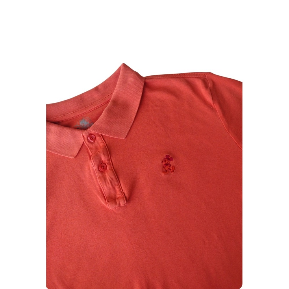 Disney Mickey Mouse Polo Shirt‎ Men S Orange Disney Parks Short Sleeves Juniors